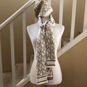 Michael Kors monogram  scarf & beanie set